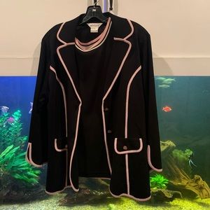 Black with pink trim set by misook